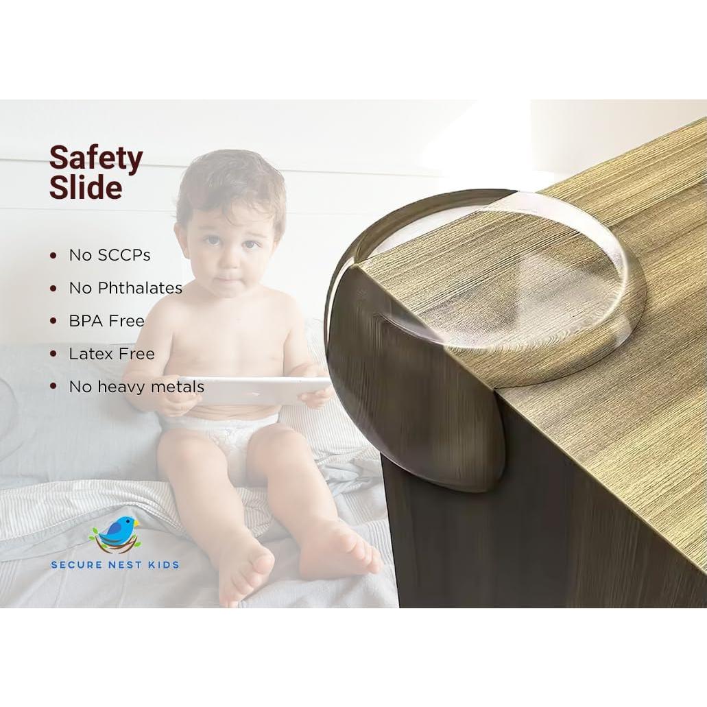 Protectores de Esquinas a Prueba de Bebés Secure Nest Kids - 12 Piezas