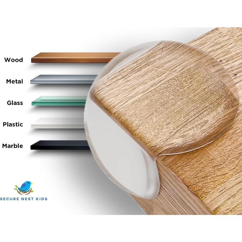 Protectores de Esquinas a Prueba de Bebés Secure Nest Kids - 12 Piezas