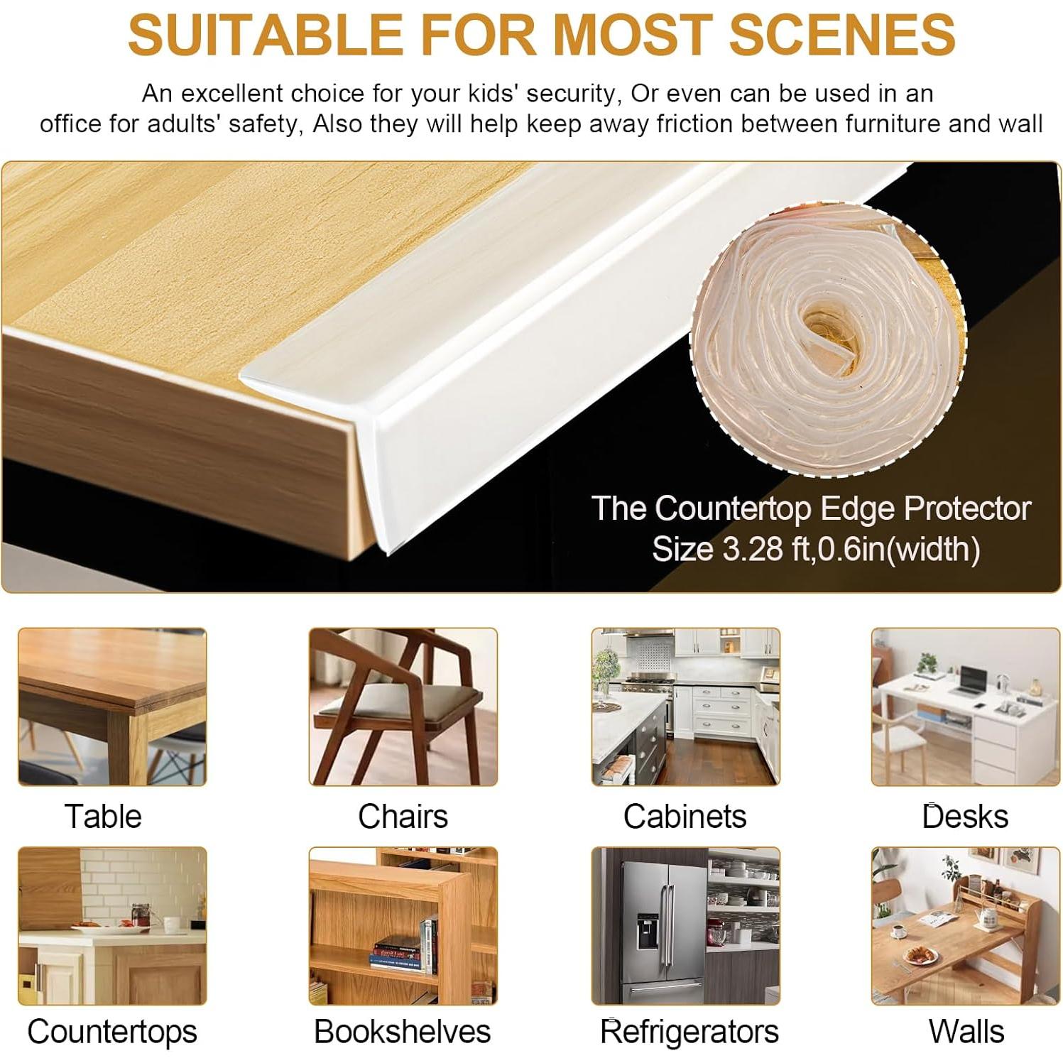 Protector de Esquinas para Mesas Adabuing - Silicona Grado Alimenticio 2Pcs