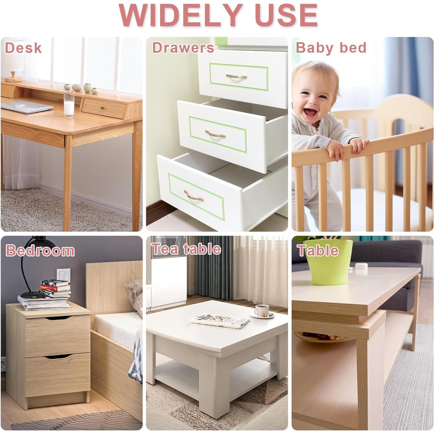 Protectores de Esquinas de Silicona HOMREALM 1m Transparente