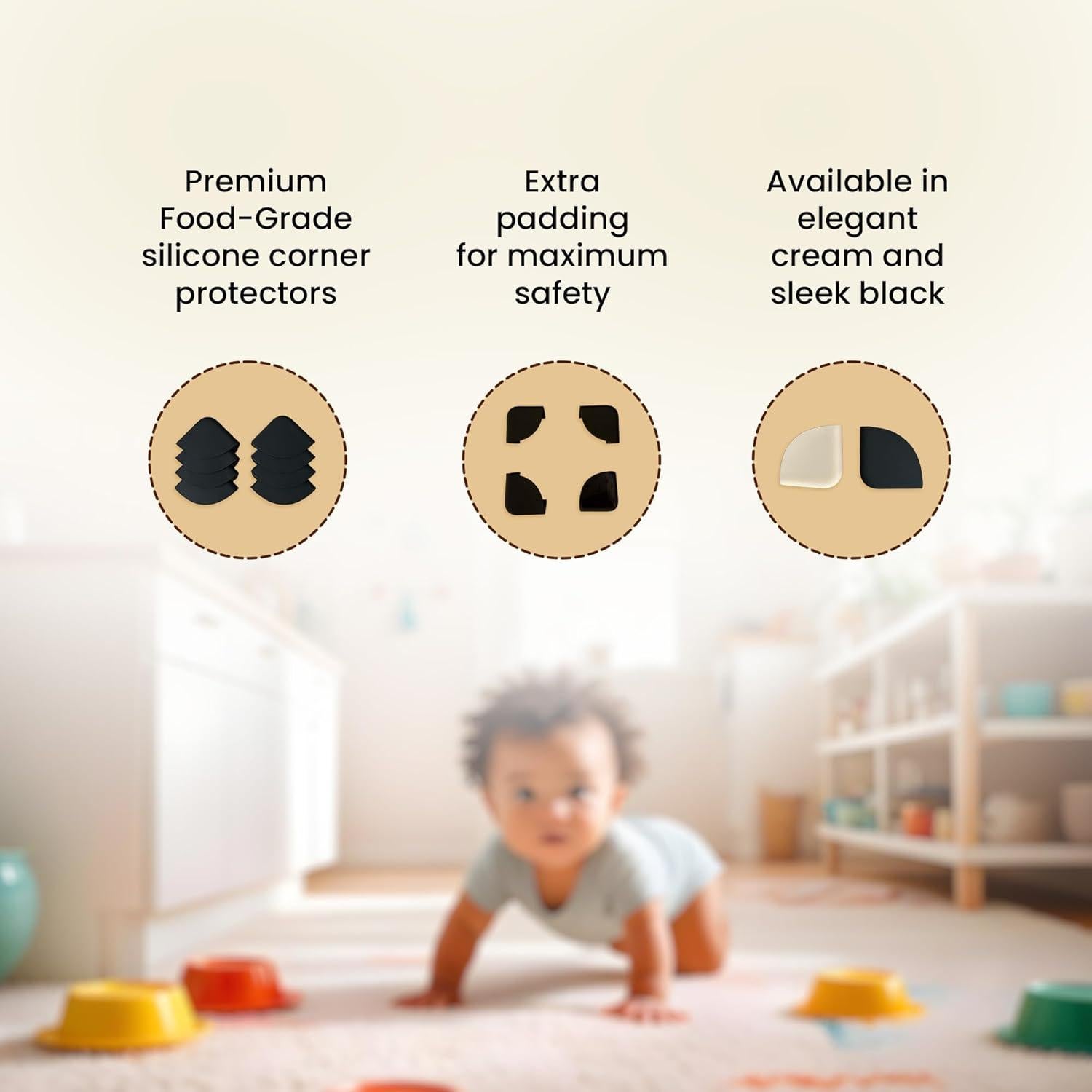 Protectores de Esquinas Acuity Modern 8 Piezas Silicona 6.35 cm