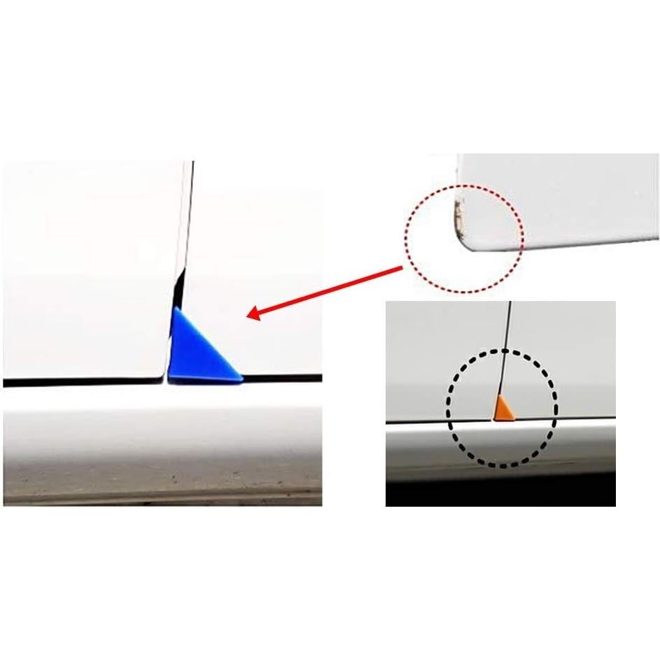 Protectores de esquinas de puertas de coche JNK NETWORKS - 2 piezas de silicona blanca