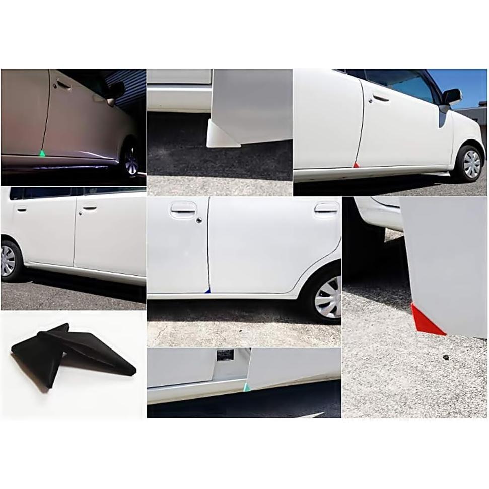 Protectores de esquinas de puertas de coche JNK NETWORKS - 2 piezas de silicona blanca