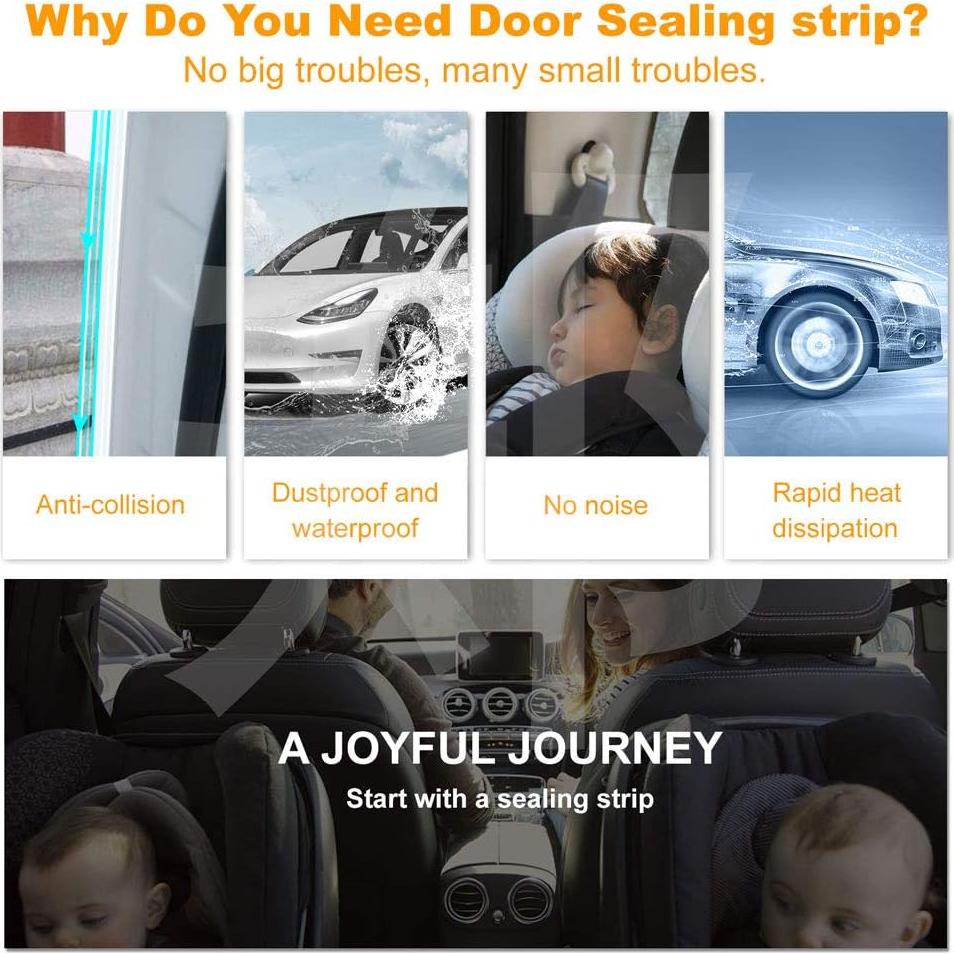 Protector de Bisel de Puerta de Coche Eytool 10M Negro Universal