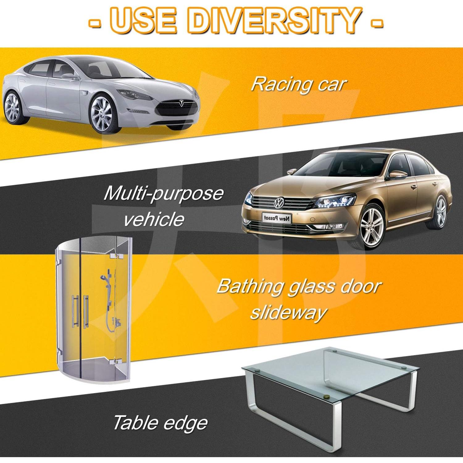 Protector de Bisel de Puerta de Coche Eytool 10M Negro Universal