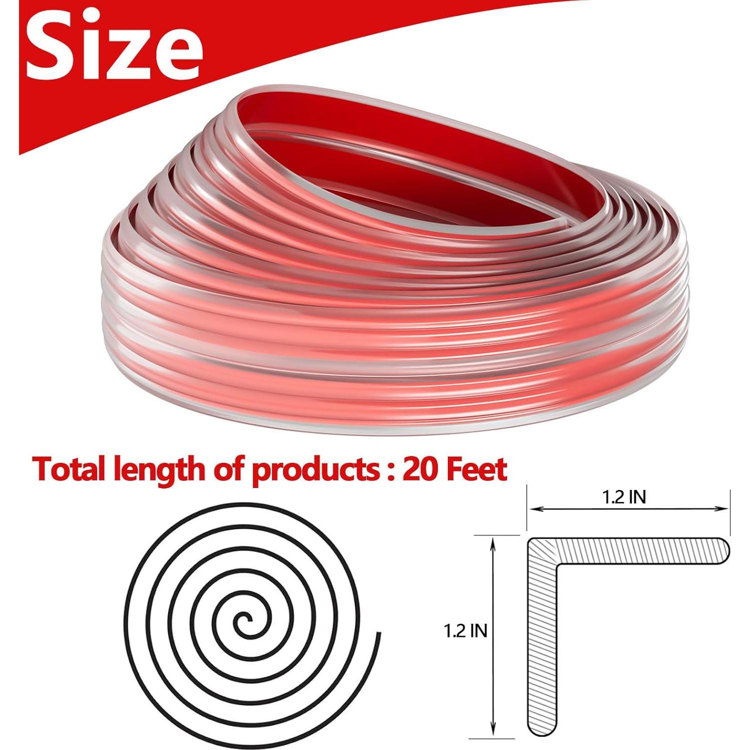 Protector de Esquinas Flexible Raycity 6.1M x 5.84CM Transparente