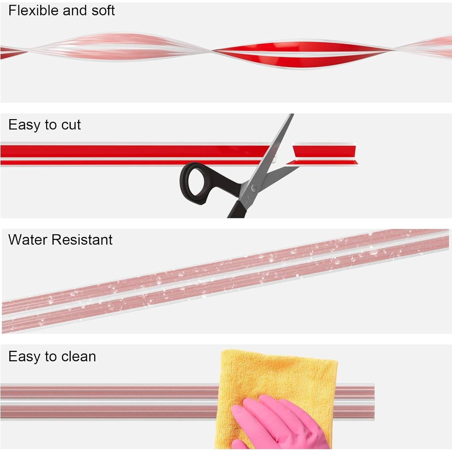 Protector de Esquinas Flexible Raycity 6.1M x 5.84CM Transparente