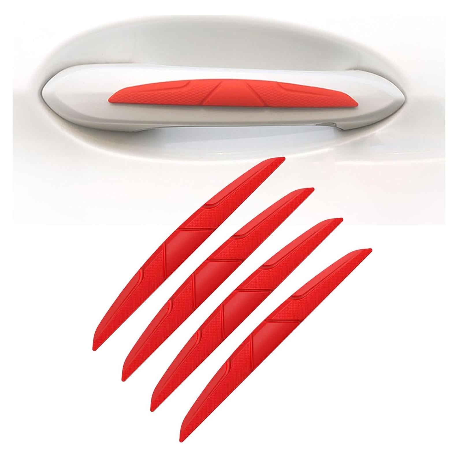 Protector de Bisel de Puerta de Coche AngeLeyeQii 4 Piezas Rojo