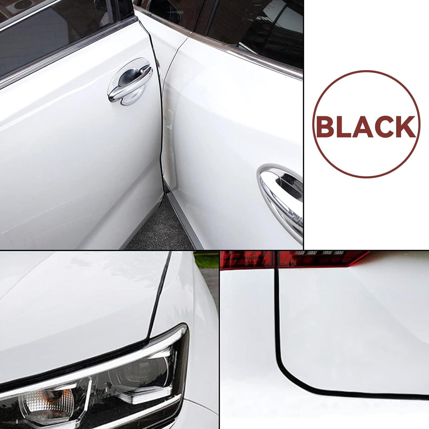 Protector de Bordes de Puertas de Auto NTNEV 10m Goma PVC Negro