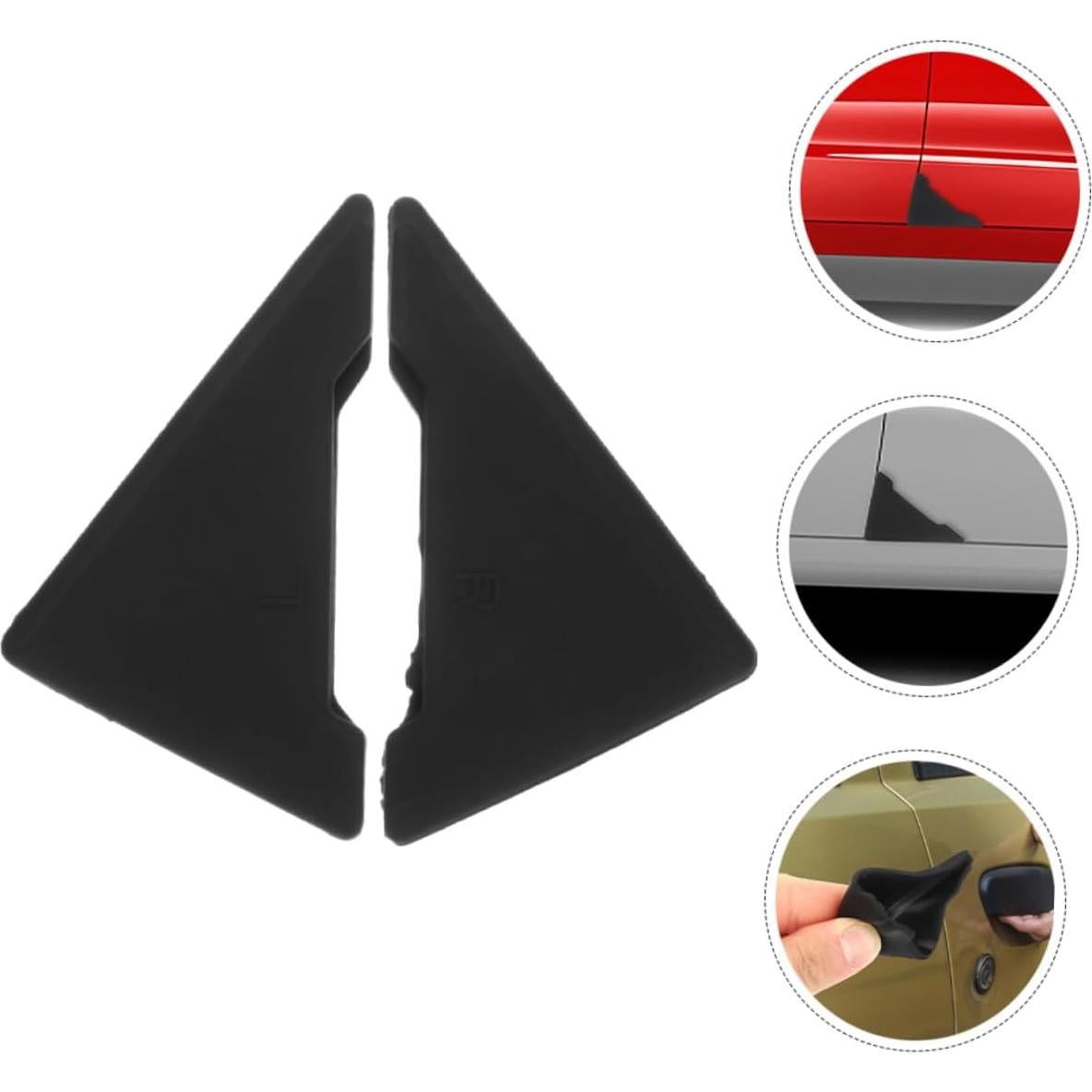 Unomor Protector de Borde de Puerta de Coche 6 Pcs Silicona