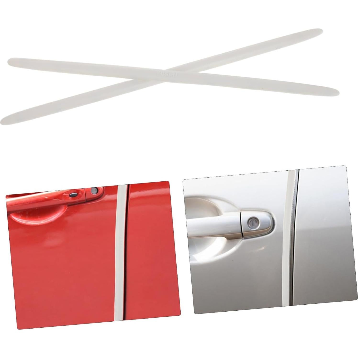 2 Tiras Protectoras de Borde de Puerta SWOOMEY Blancas 40cm