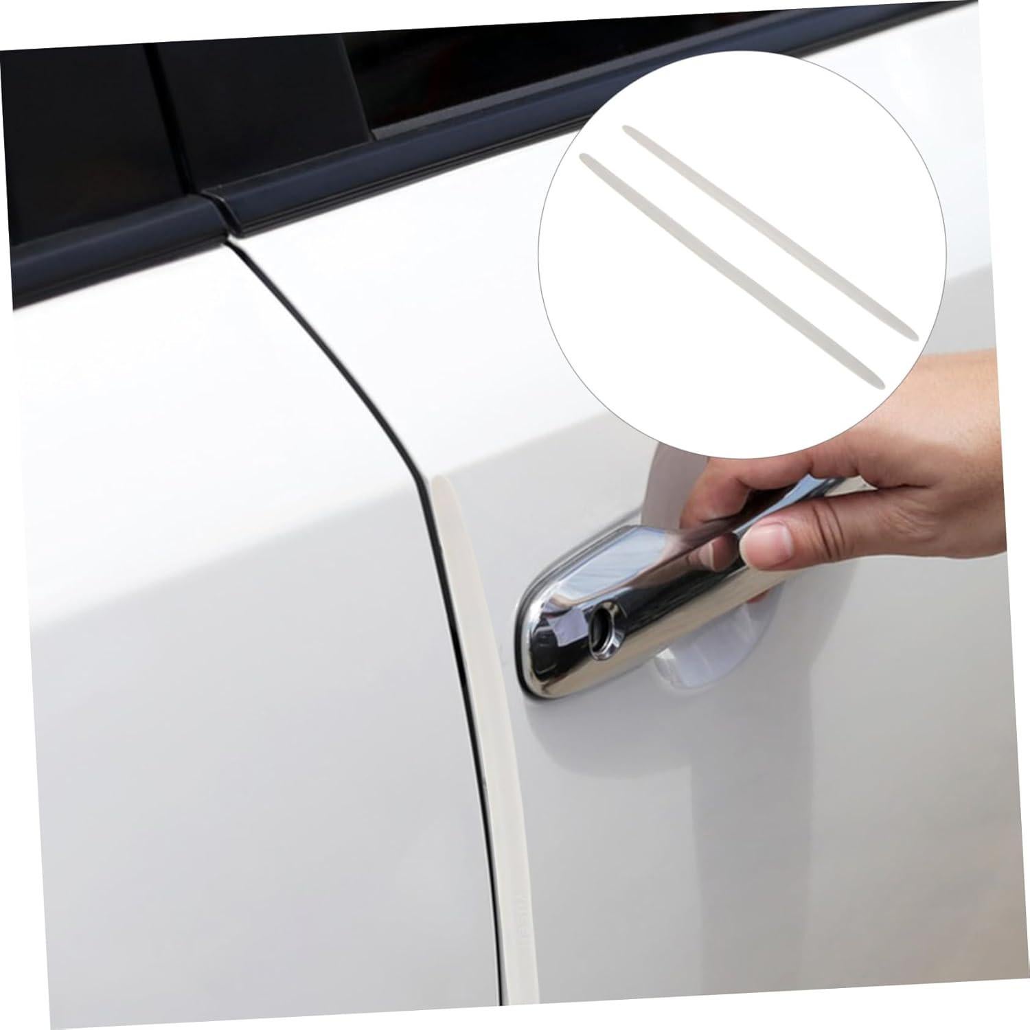 Tira Protectora de Puerta de Coche BRIGHTFUFU 2 Pcs Silicona