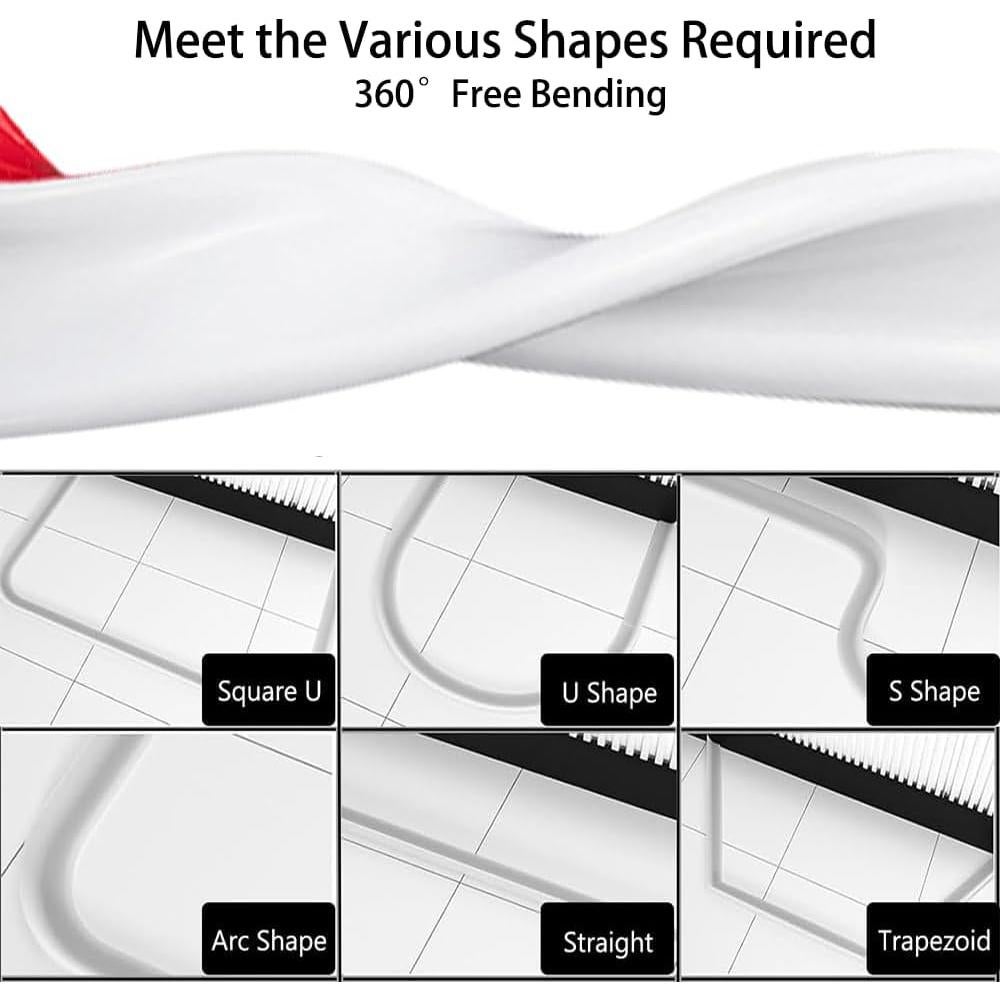 Umbral de Ducha Barrera de Agua Silicona 99 cm Blanco