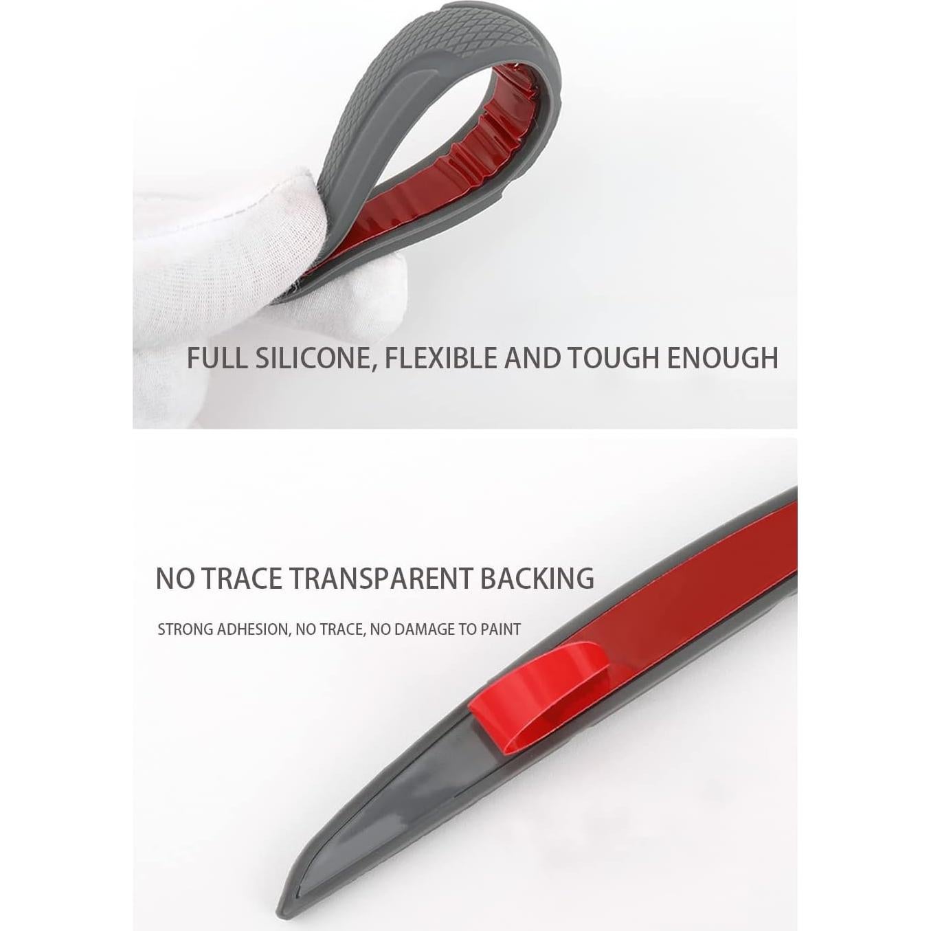 Protectores de Bordes de Puertas de Auto Hosawtek - 8 Piezas Gris