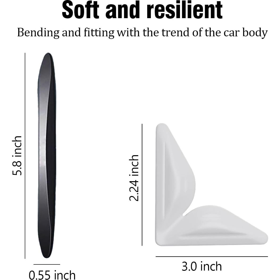 8 Protectores de Bordes de Puertas de Auto Yuraise Transparentes