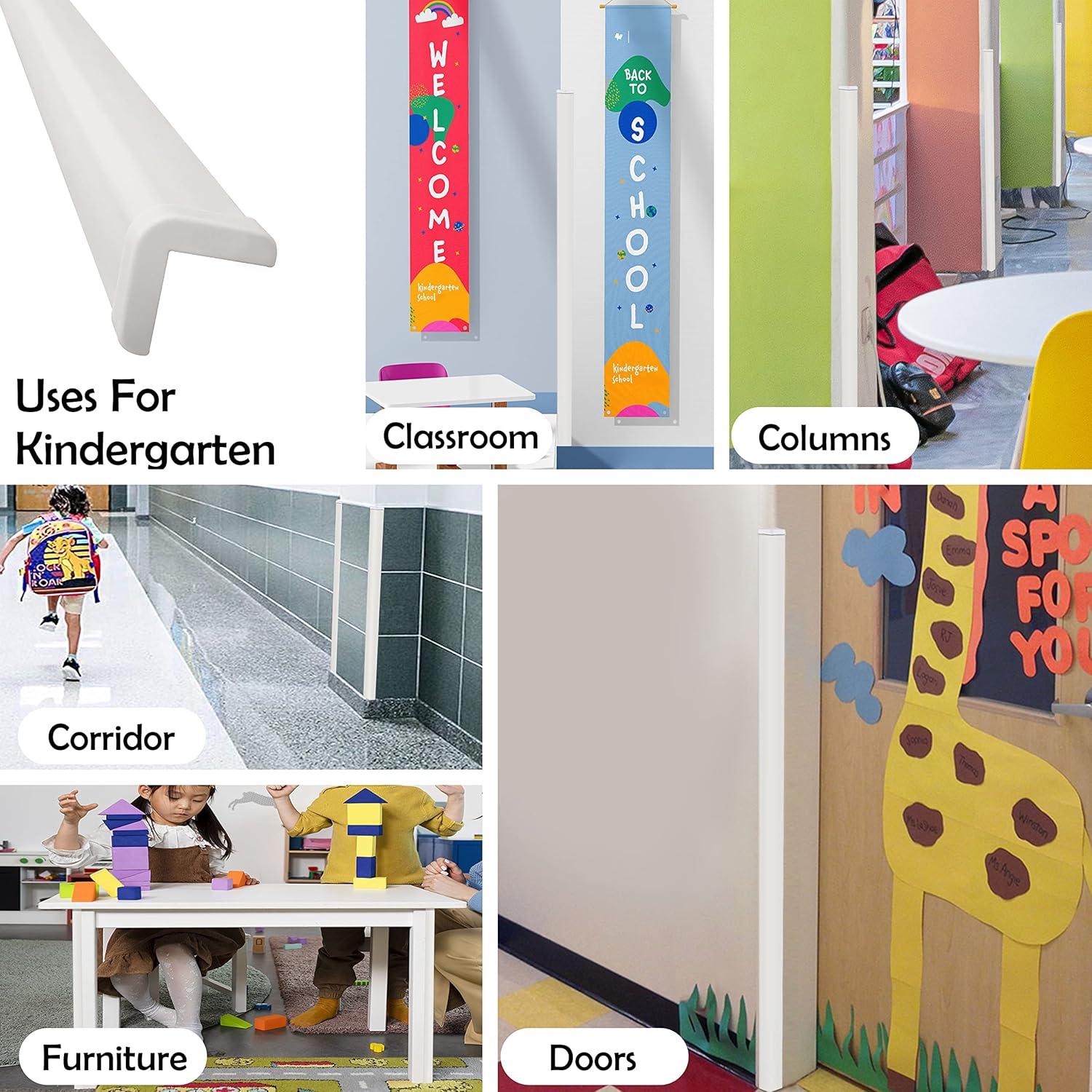 Protectores de Esquinas de Pared Rubber Bond 5 Piezas 91.44 cm