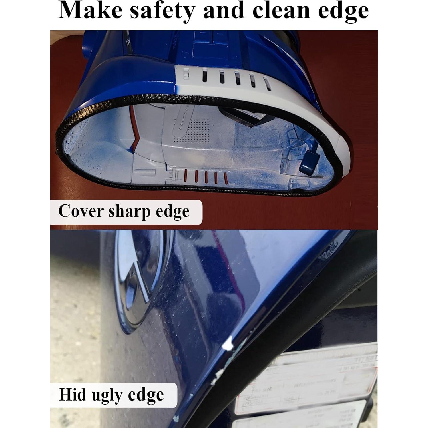 Moldura de Bisel de Goma Negra SYOAUTO 10 Pies (3 Metros)