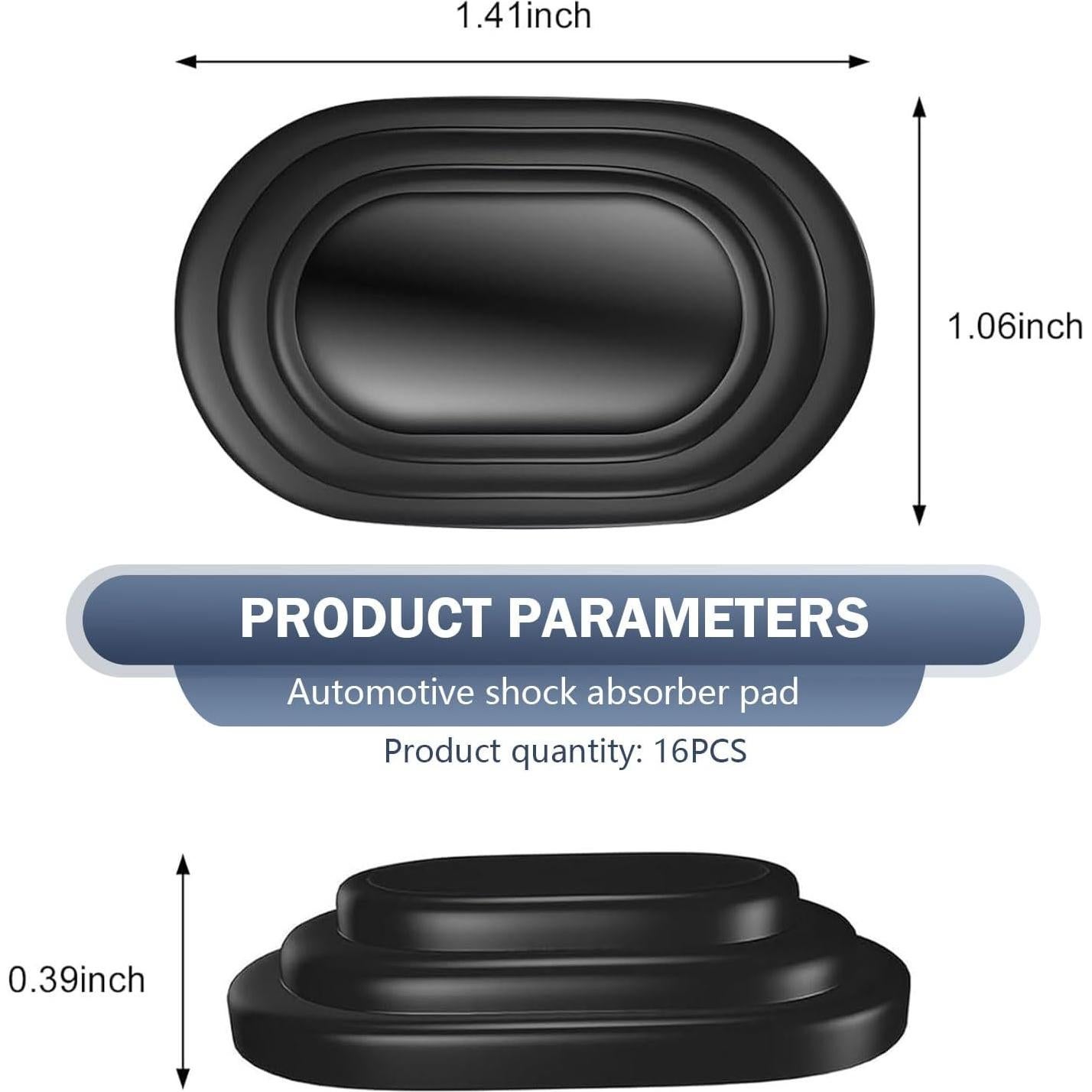 Gasket de Absorción de Choque para Puertas de Auto Zeathery 16 Piezas