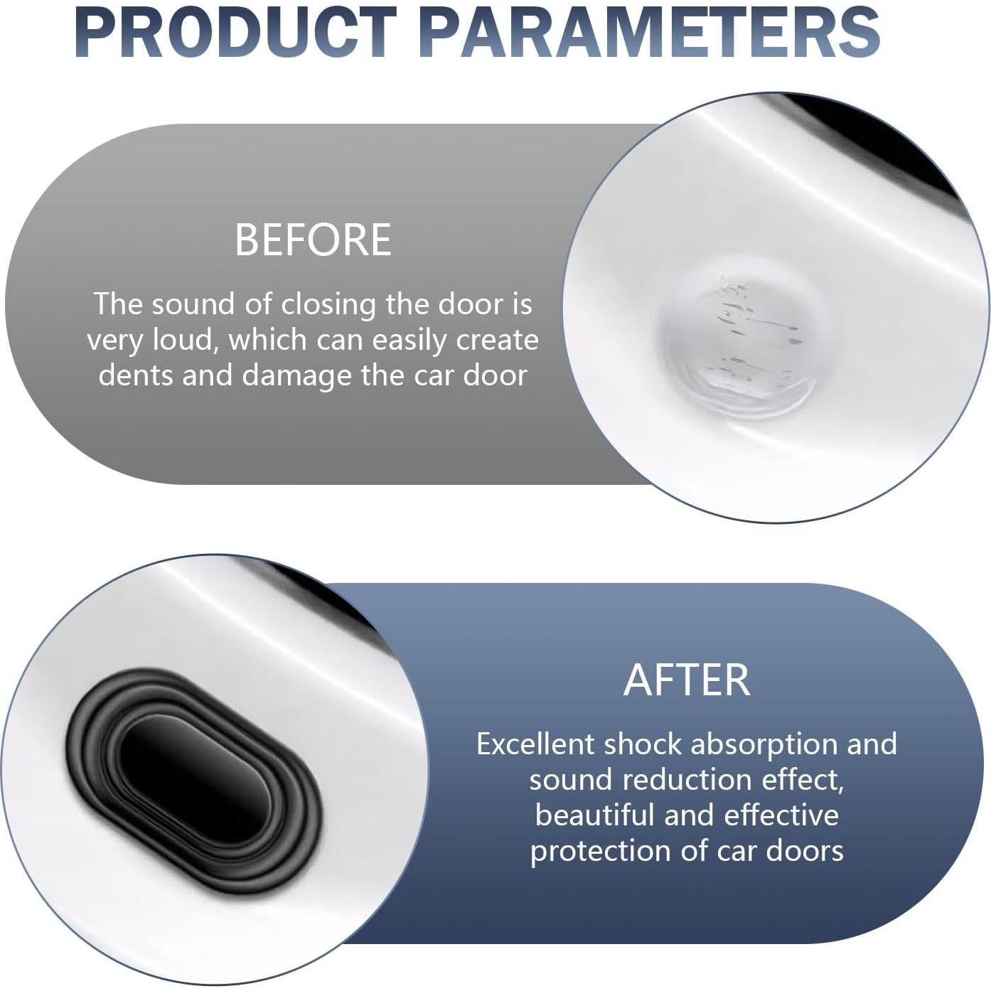 Gasket de Absorción de Choque para Puertas de Auto Zeathery 16 Piezas