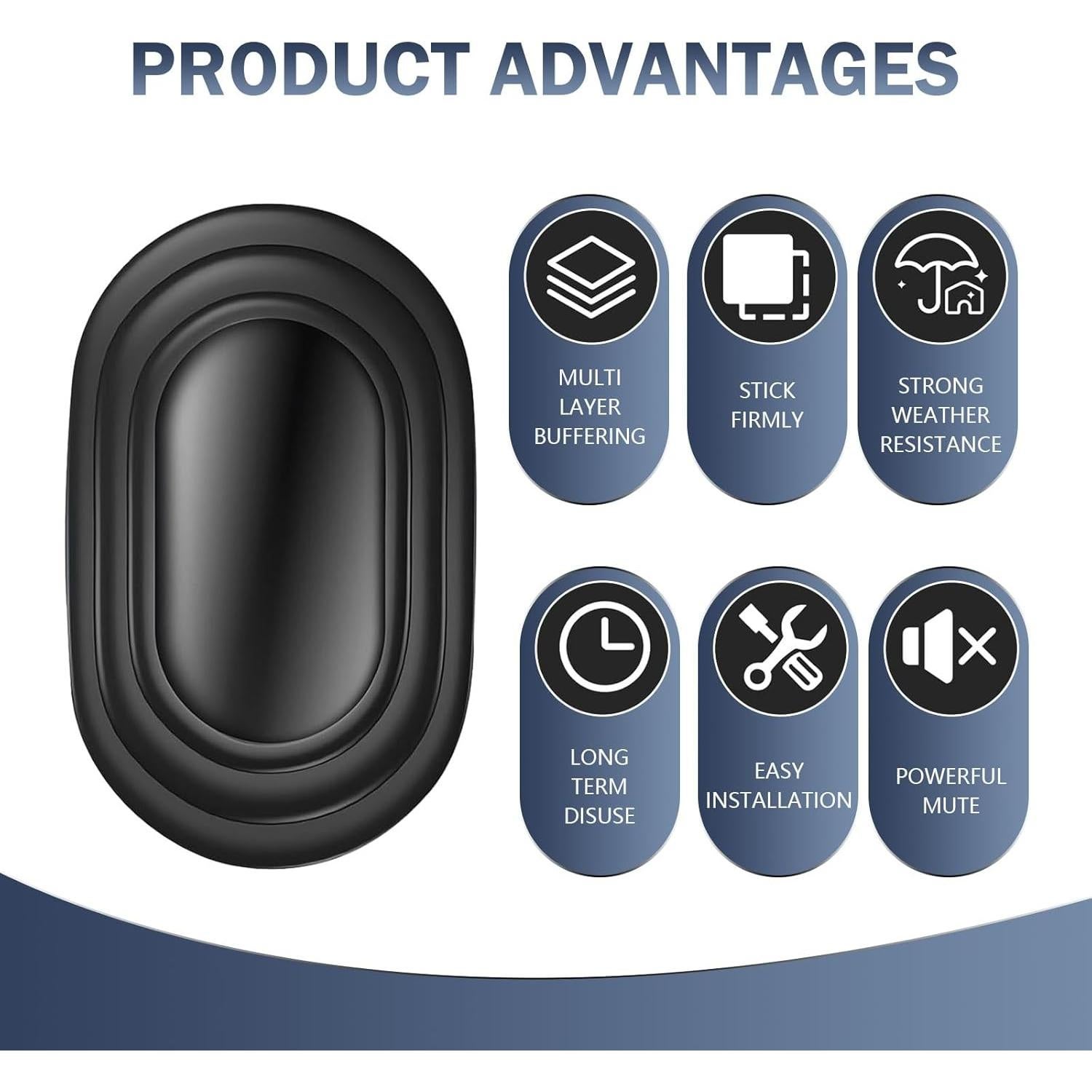 Gasket de Absorción de Choque para Puertas de Auto Zeathery 16 Piezas