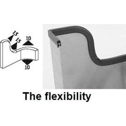 Bisel de Goma Negro M M SEALS 3.05 Metros Flexible