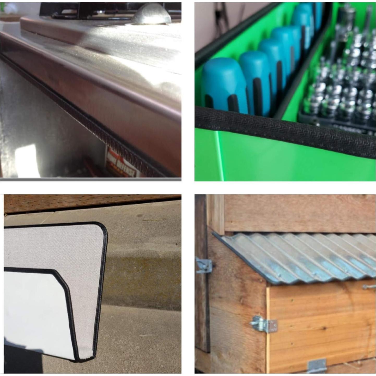 Bisel de Goma Negro M M SEALS 3.05 Metros Flexible