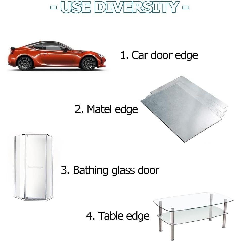 Bisel de Goma Transparente Tintvent 20 pies para Bordes 2.3-3.8 mm