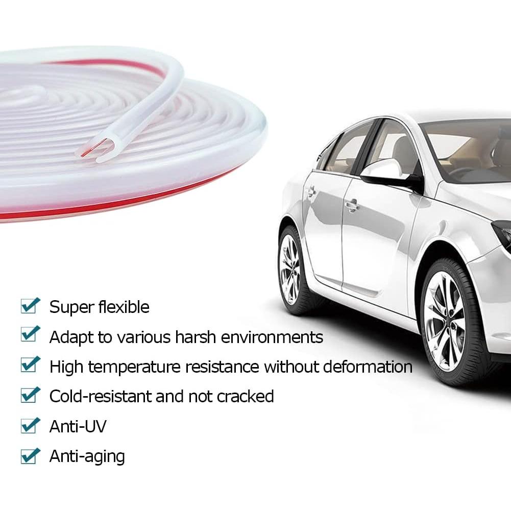 Bisel de Goma Transparente Tintvent 20 pies para Bordes 2.3-3.8 mm