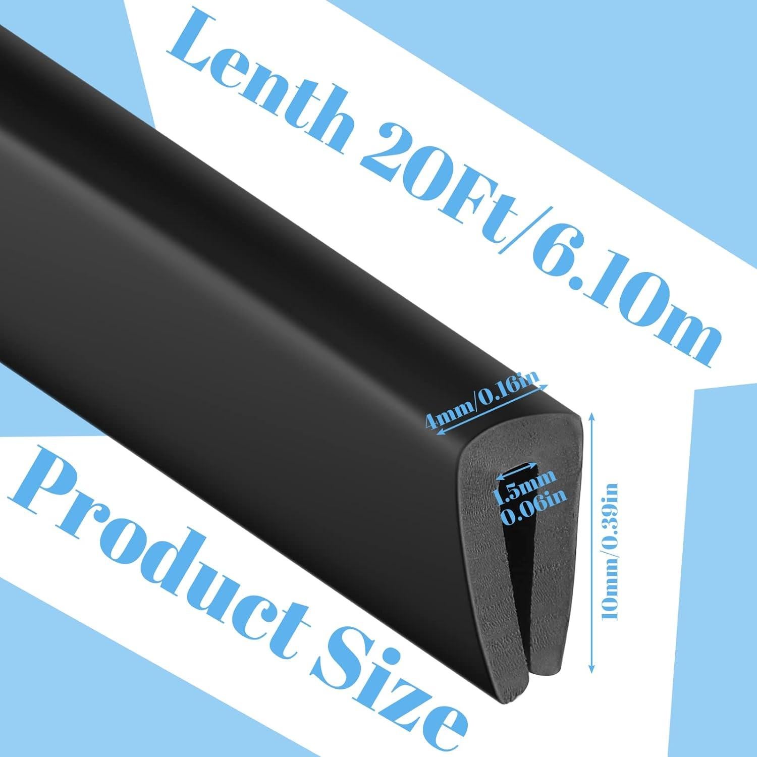 Protector de Bisel de Goma Kingdder 6.1m Resistente al Agua