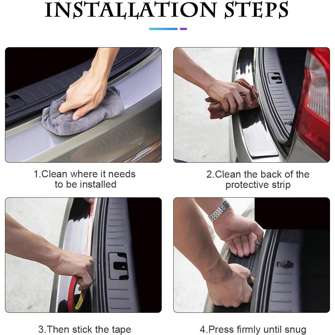 Protector de Parachoques Trasero Fekey&JF Universal 104cm Negro