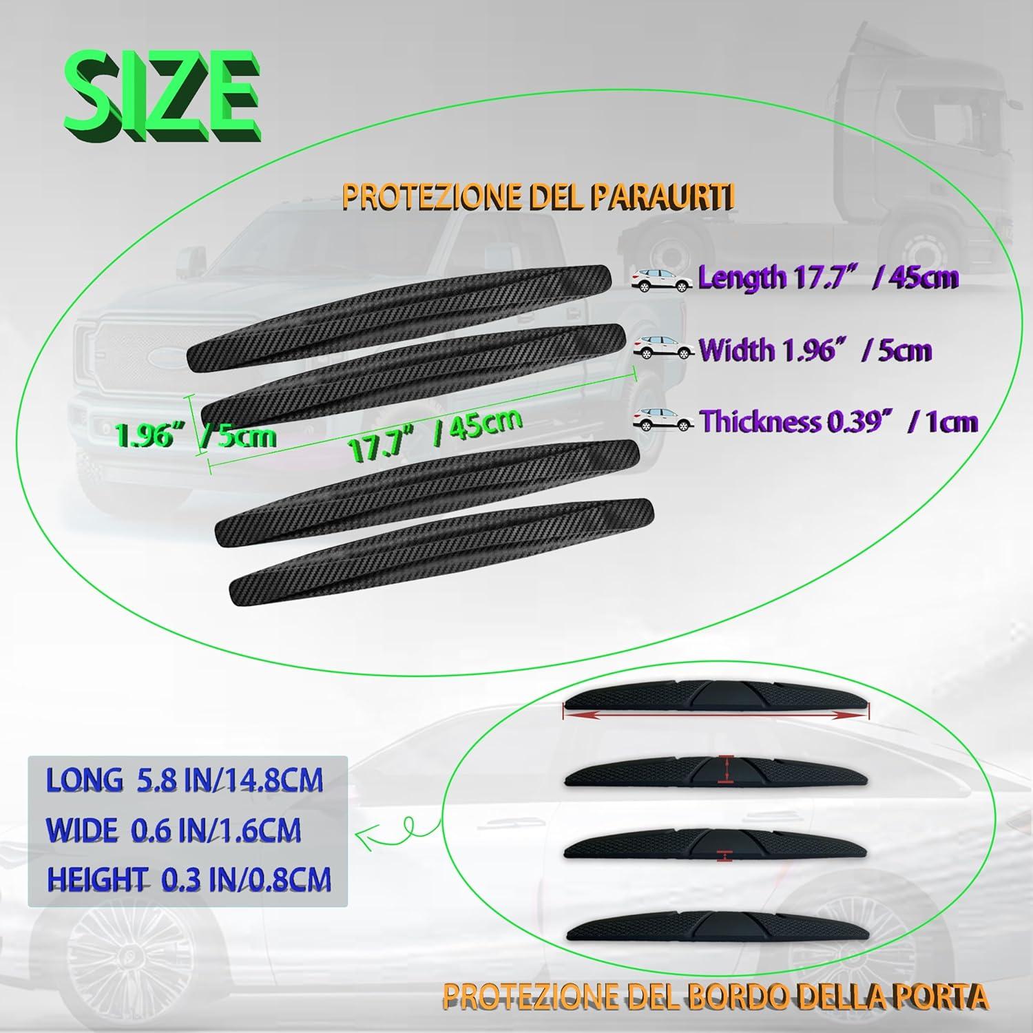 Tiras de Protección para Parachoques Hosawtek HS006-13-2 - 8 Piezas