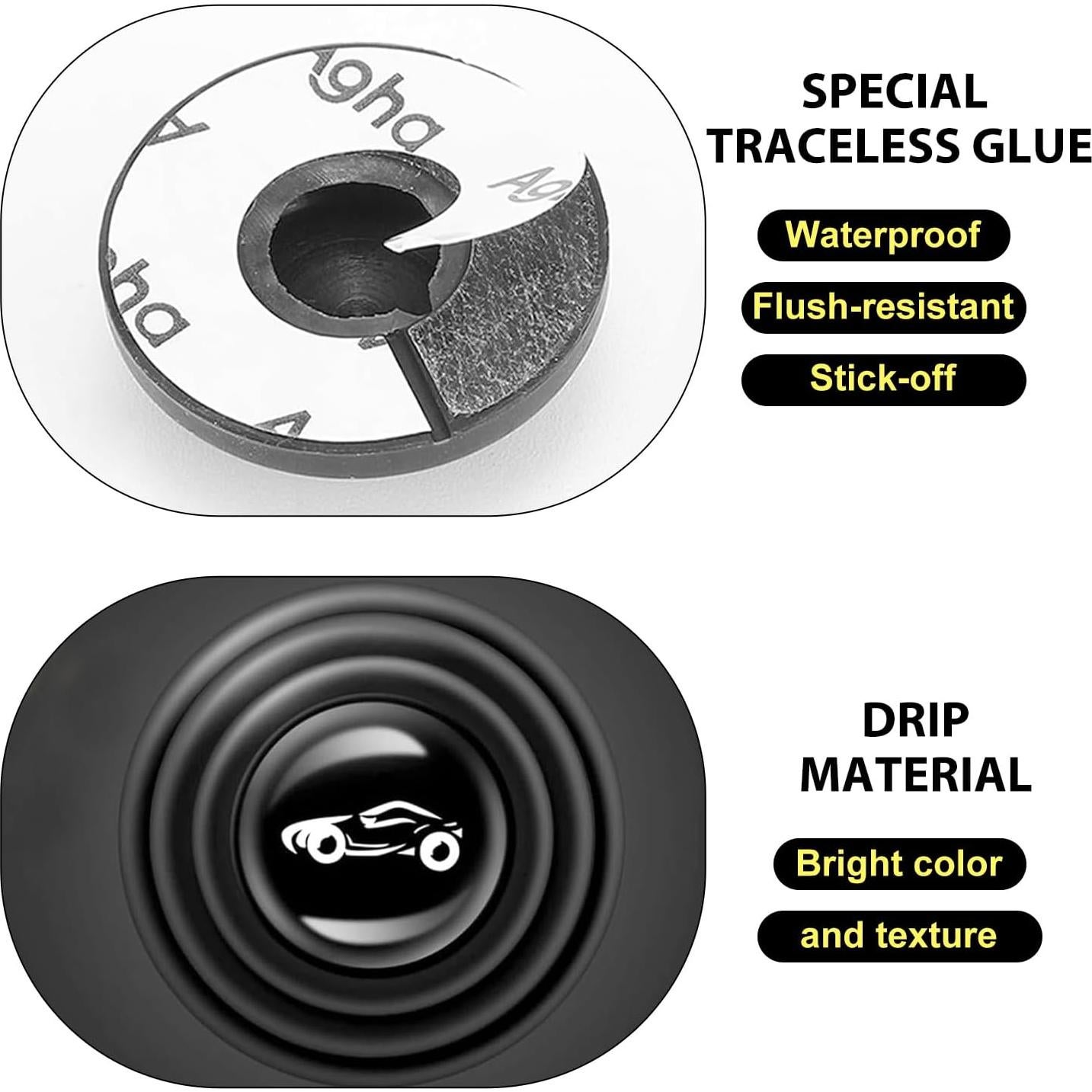 Pack 30 Amortiguadores de Puerta AWGUKA Silicona Negra