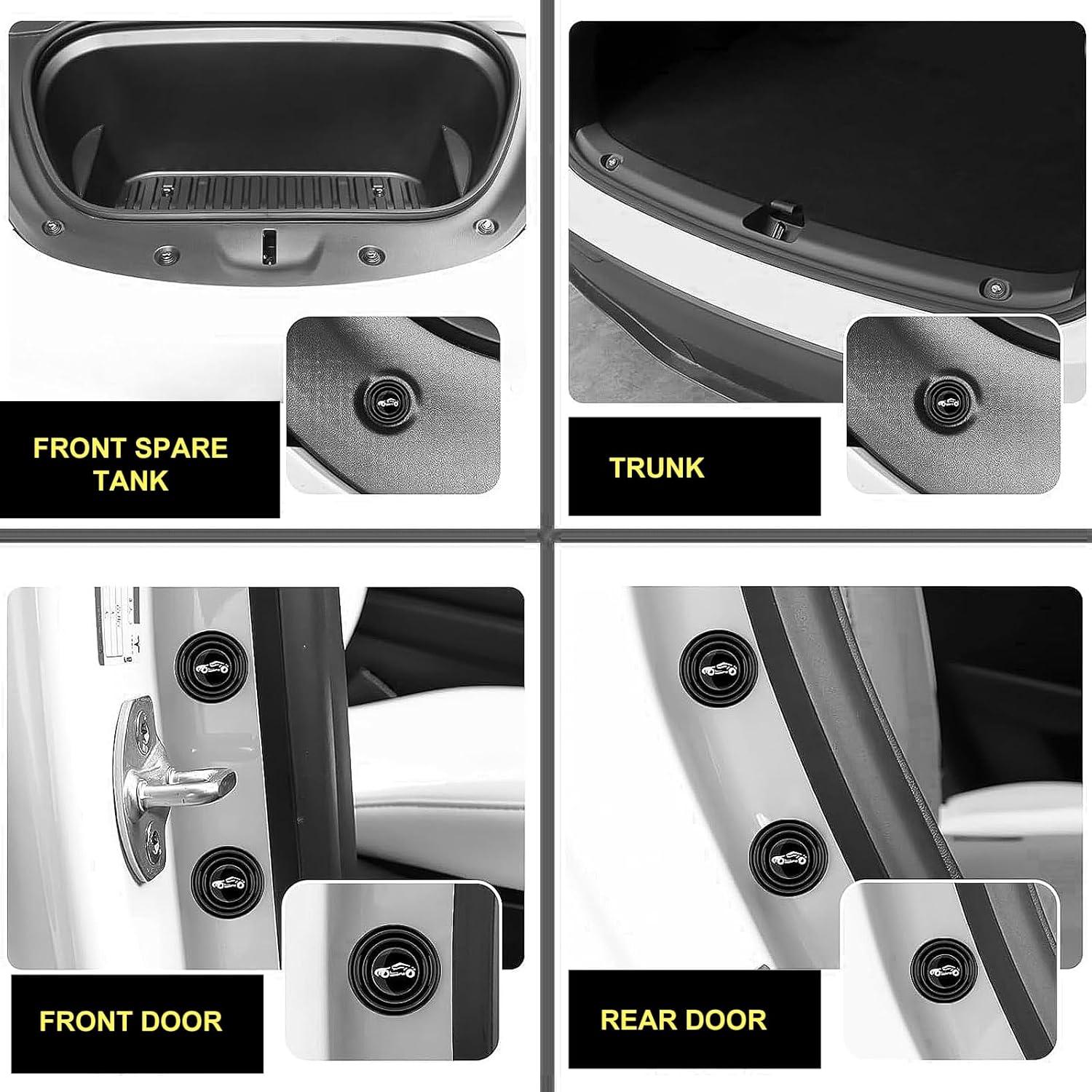 Pack 30 Amortiguadores de Puerta AWGUKA Silicona Negra