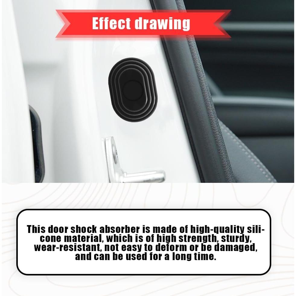 Amortiguador de Puerta de Coche HQRNYP 16PCS Silicona