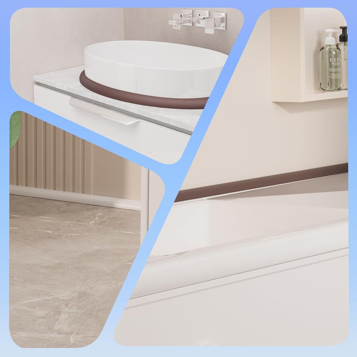 Moldura Cuarterona Flexible Ahua Walsong 99 cm Color Café Oscuro