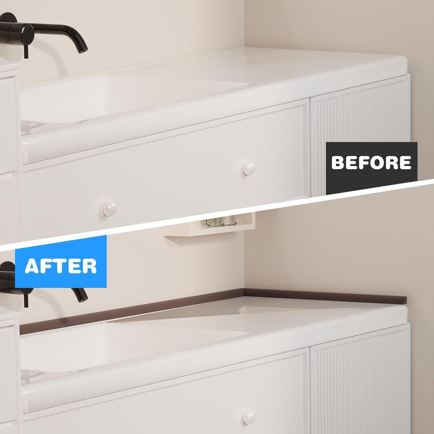 Moldura Cuarterona Flexible Ahua Walsong 99 cm Color Café Oscuro