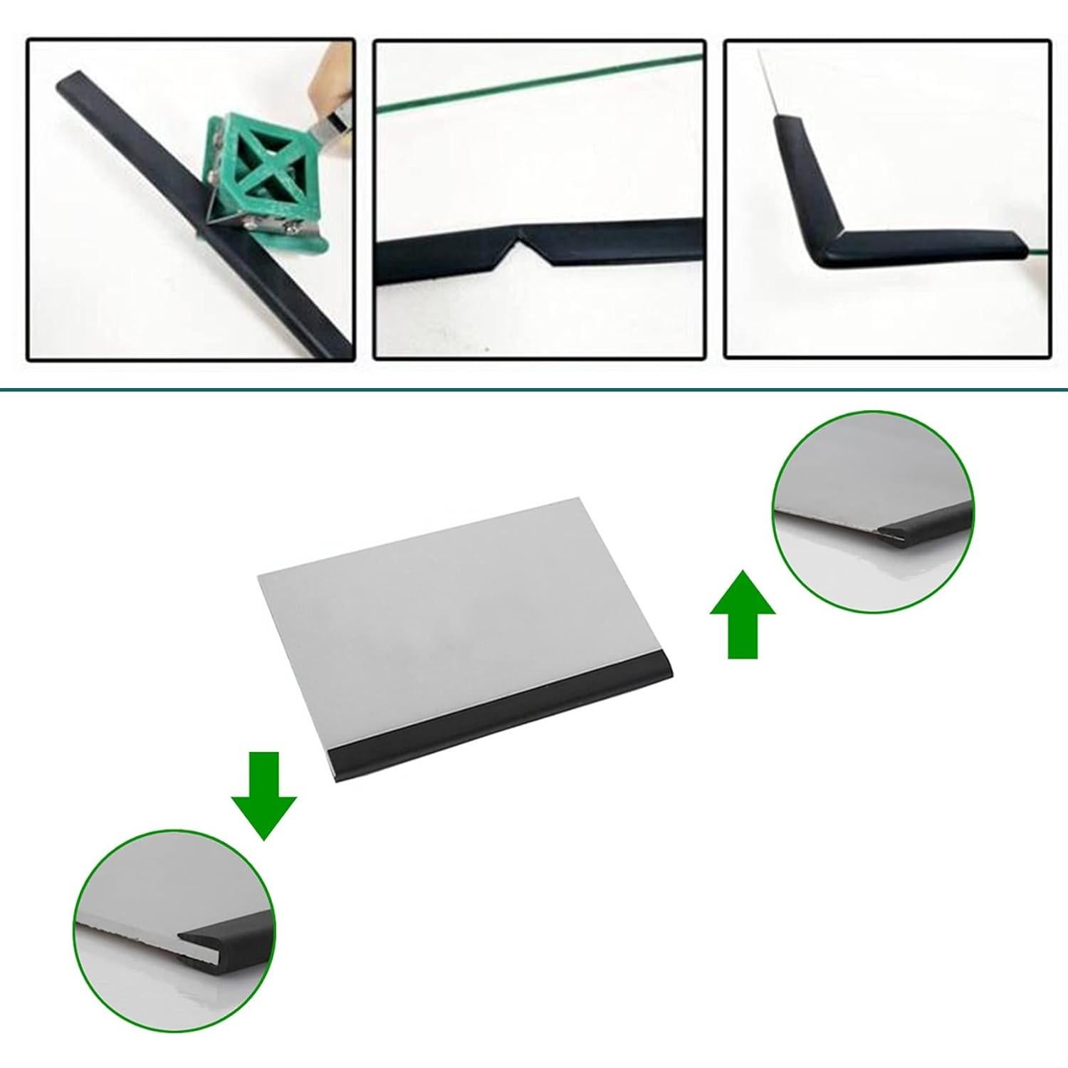 Bisel de goma PVC Tintvent 3.05 m negro para protección de bordes