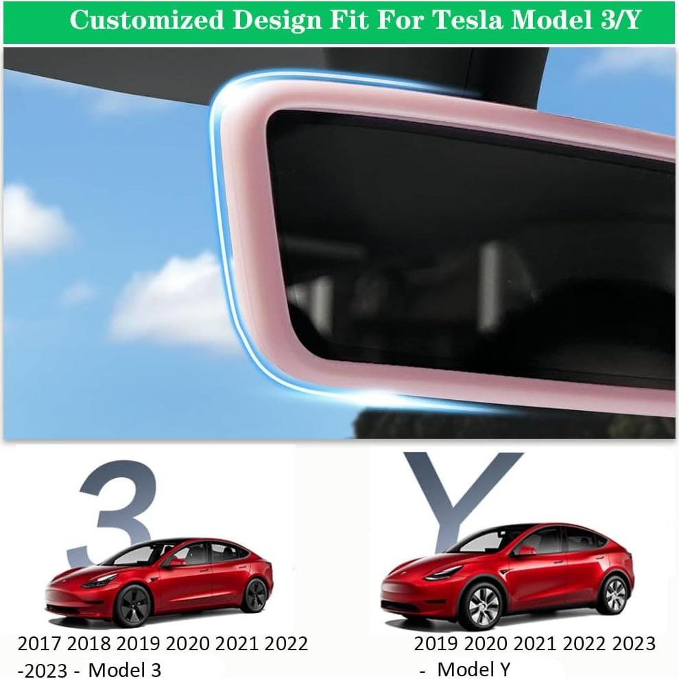 Marco Protector de Espejo Retrovisor Ygapuzi Rojo 19x5.5cm