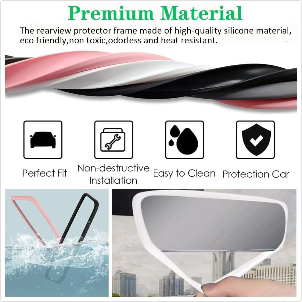 Marco Protector de Espejo Retrovisor Ygapuzi Rojo 19x5.5cm