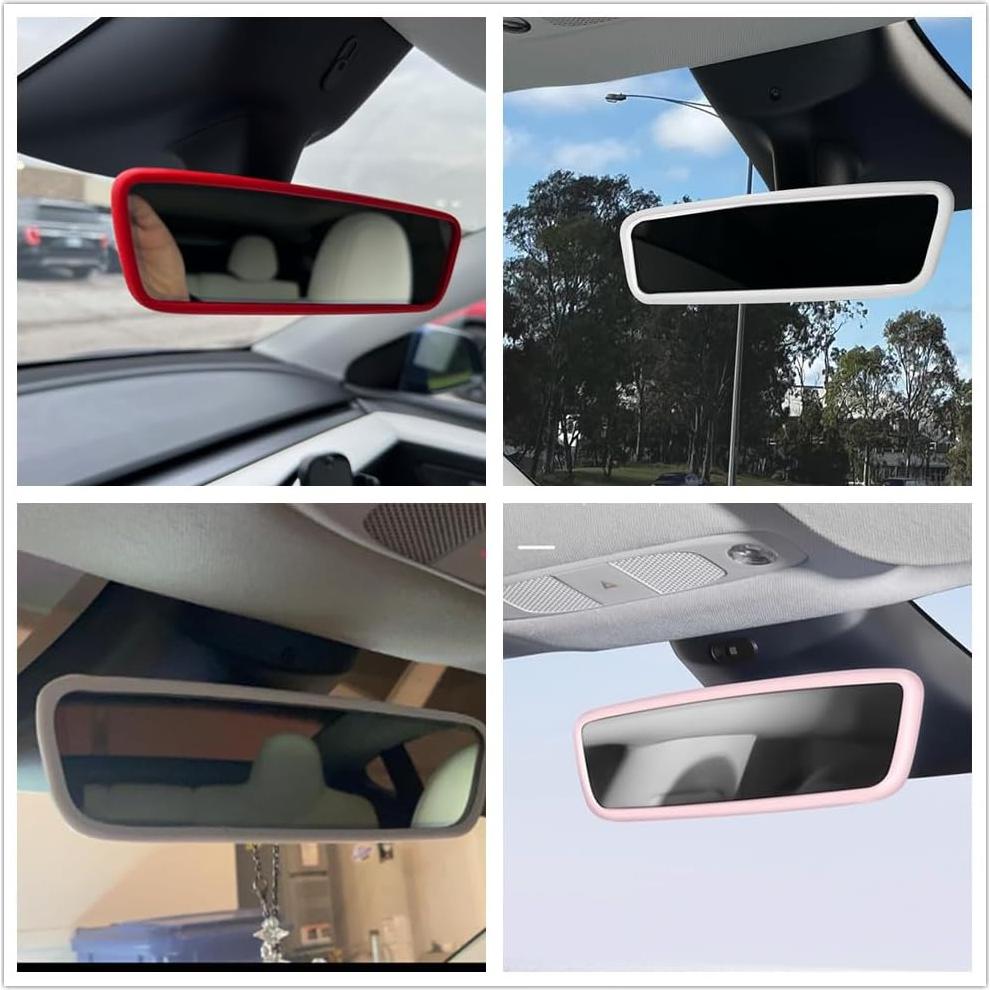 Marco Protector de Espejo Retrovisor Ygapuzi Rojo 19x5.5cm