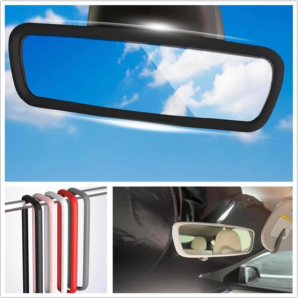 Marco Protector de Espejo Retrovisor Ygapuzi Rojo 19x5.5cm