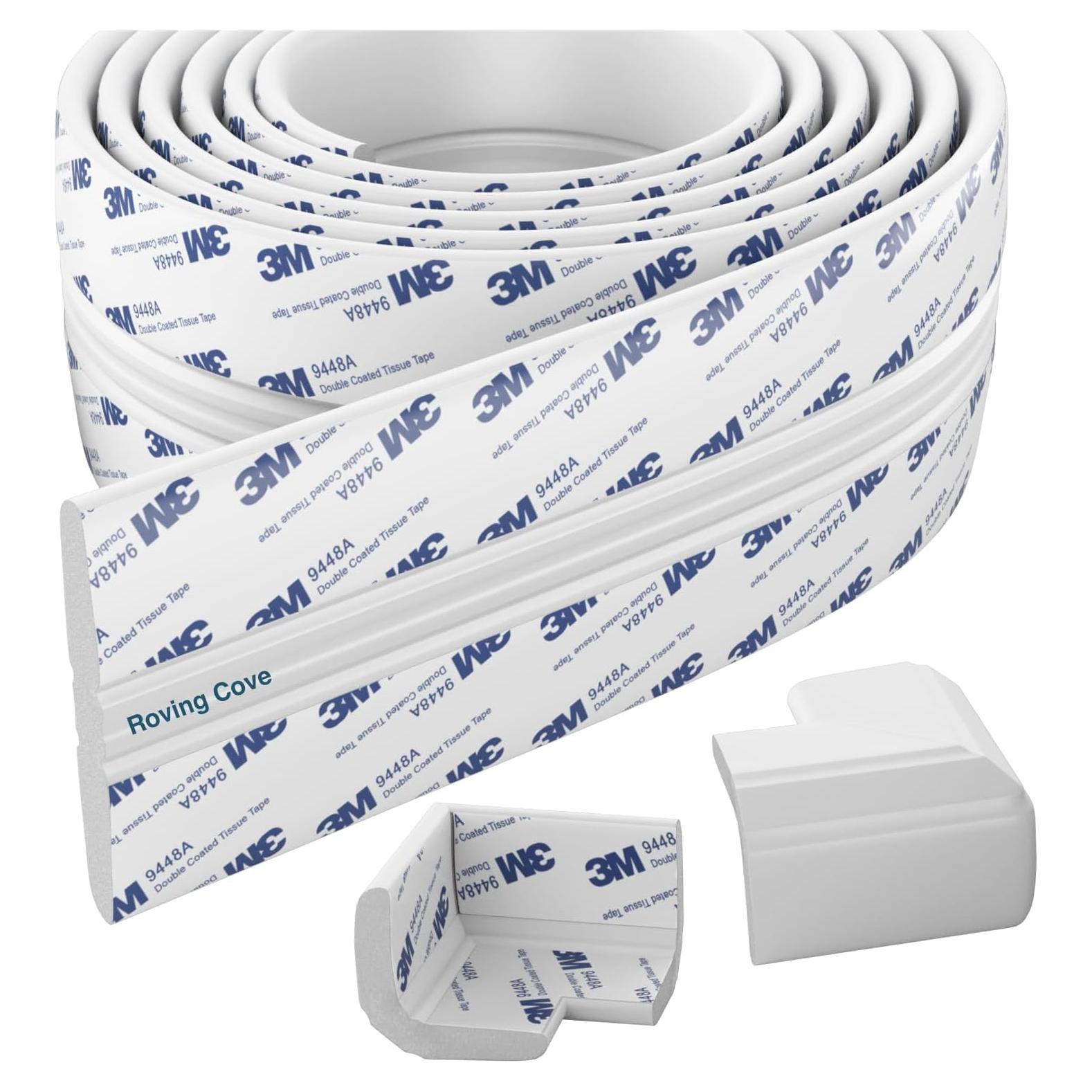 Protector de Esquina Roving Cove 9 pies Blanco Ostra Pre-adhesivo