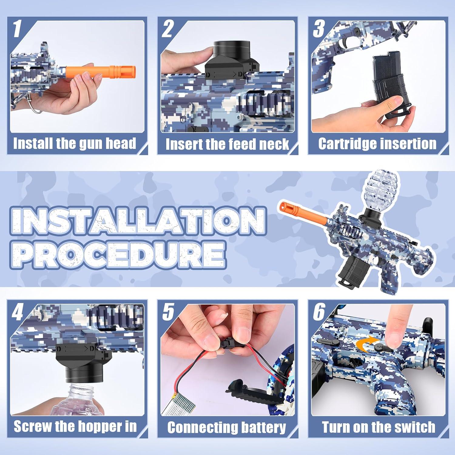 Blaster de Bolas de Gel Eléctrico JANNIRESS RS99-23 - Azul