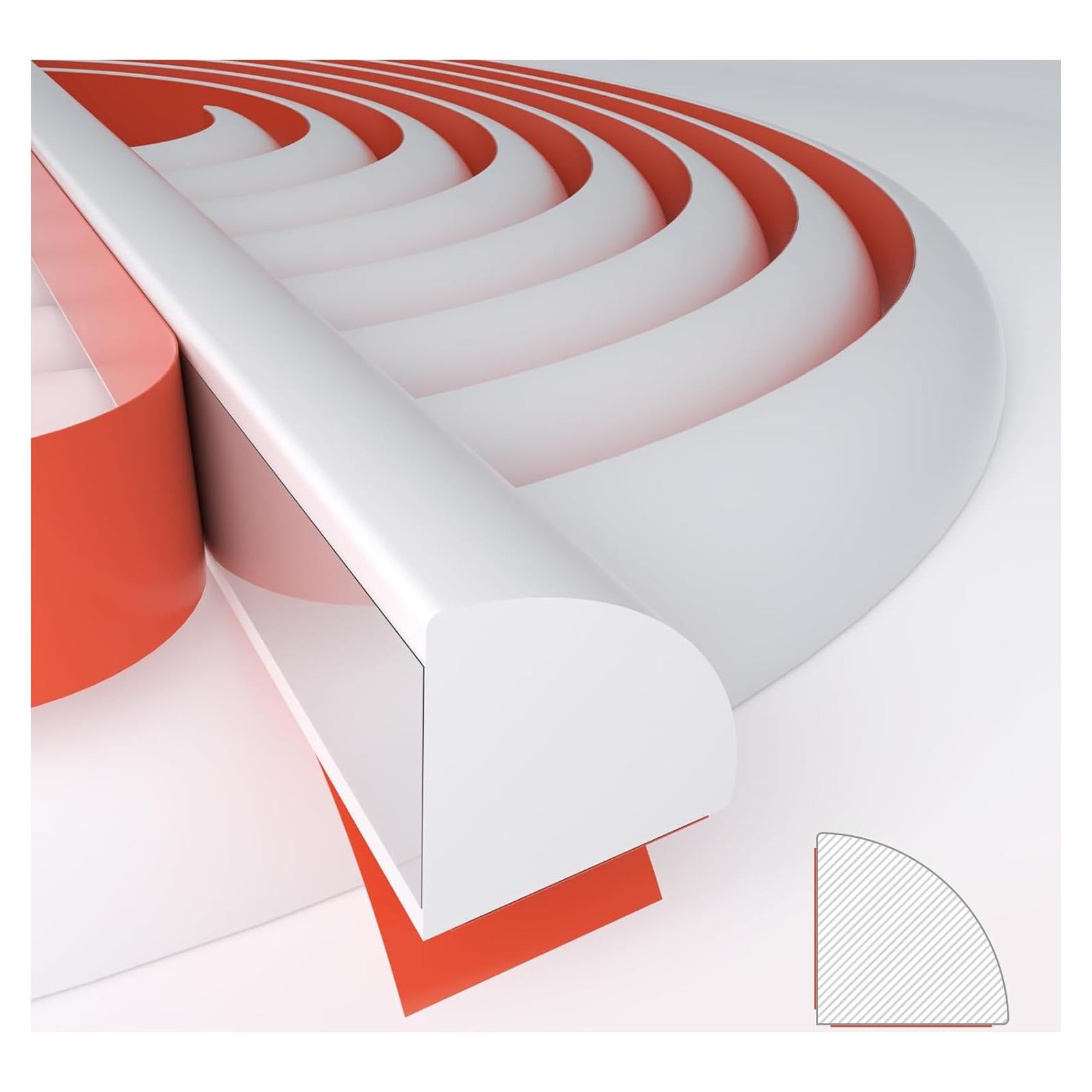 Moldura Flexible de Silicona Socein 299.72 cm Blanca