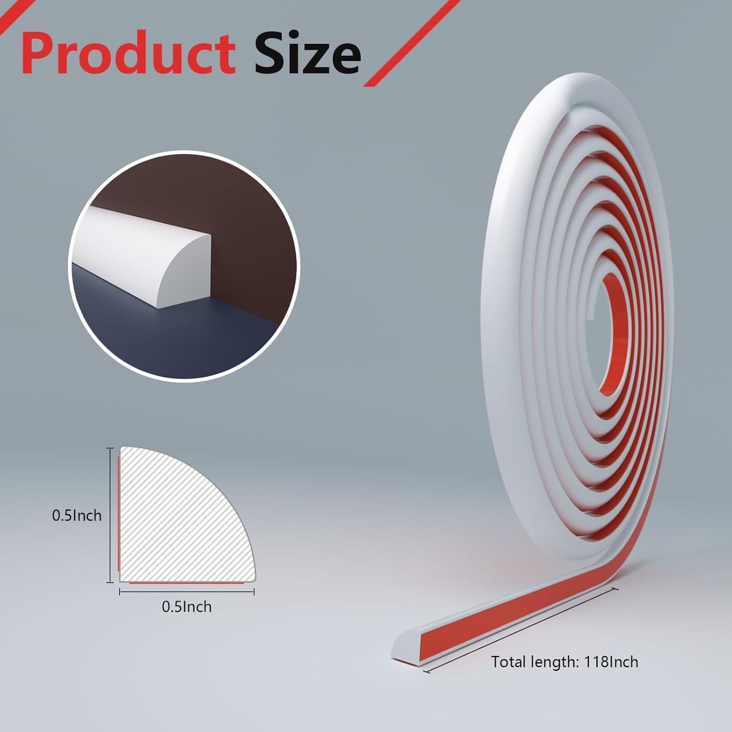 Moldura Flexible de Silicona Socein 299.72 cm Blanca