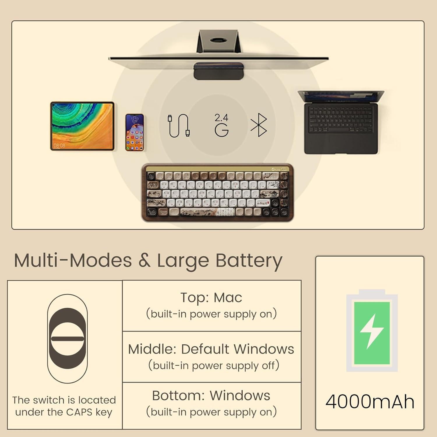 Teclado Mecánico Akko MU01 Aislamiento de Montaña 68 Teclas RGB