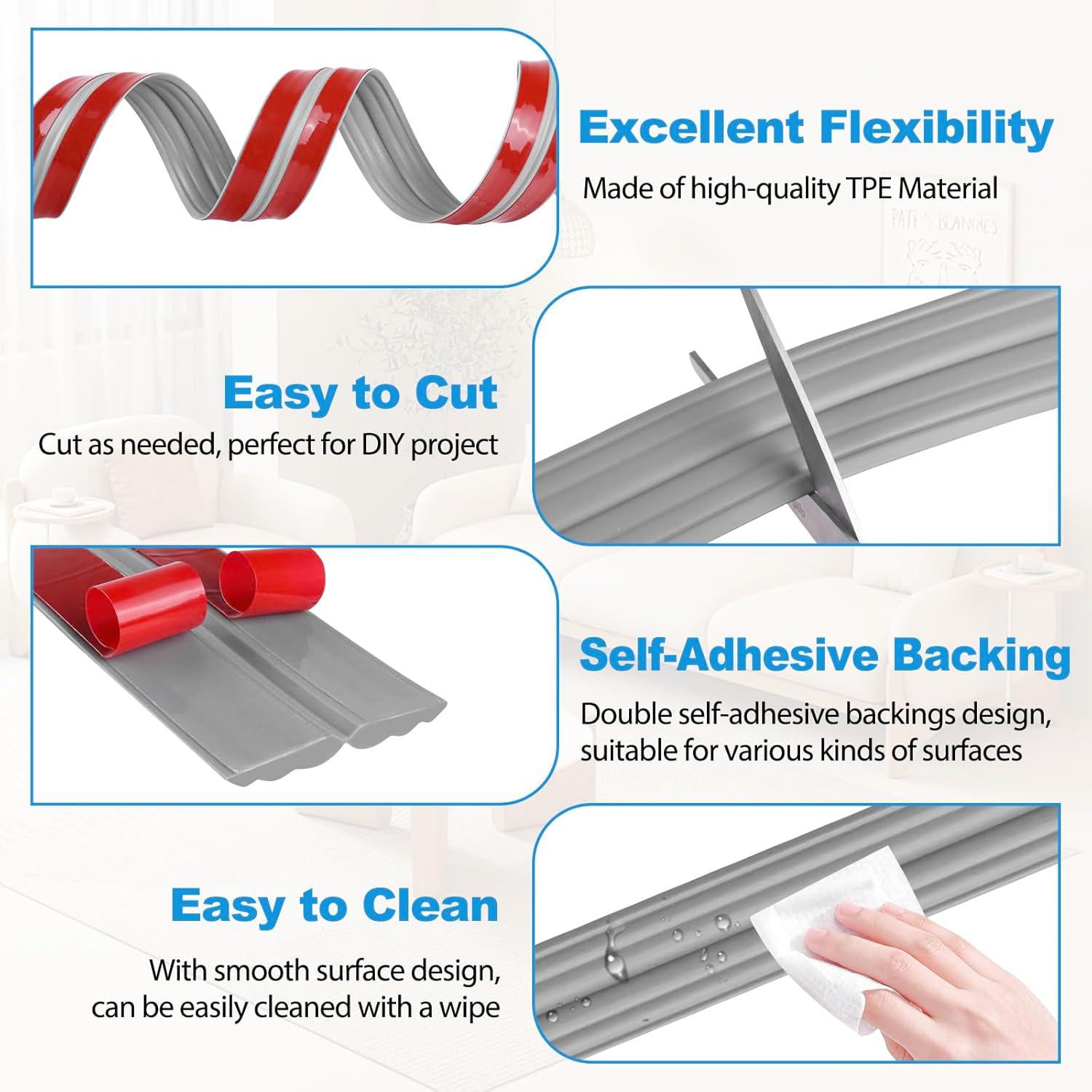 Protector de Esquina Autoadhesivo Heonay 4.1 cm x 3.05 m Gris