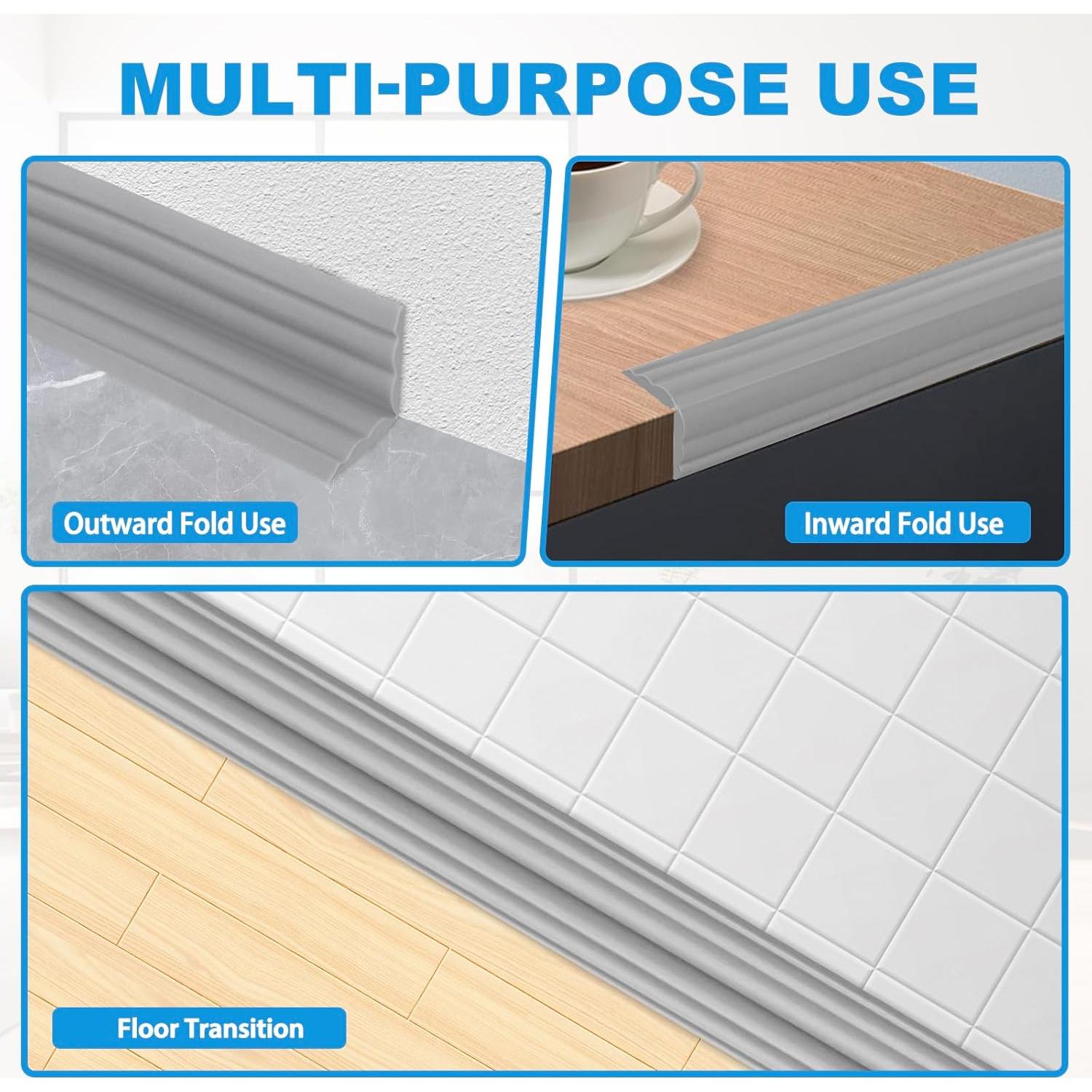 Protector de Esquina Autoadhesivo Heonay 4.1 cm x 3.05 m Gris