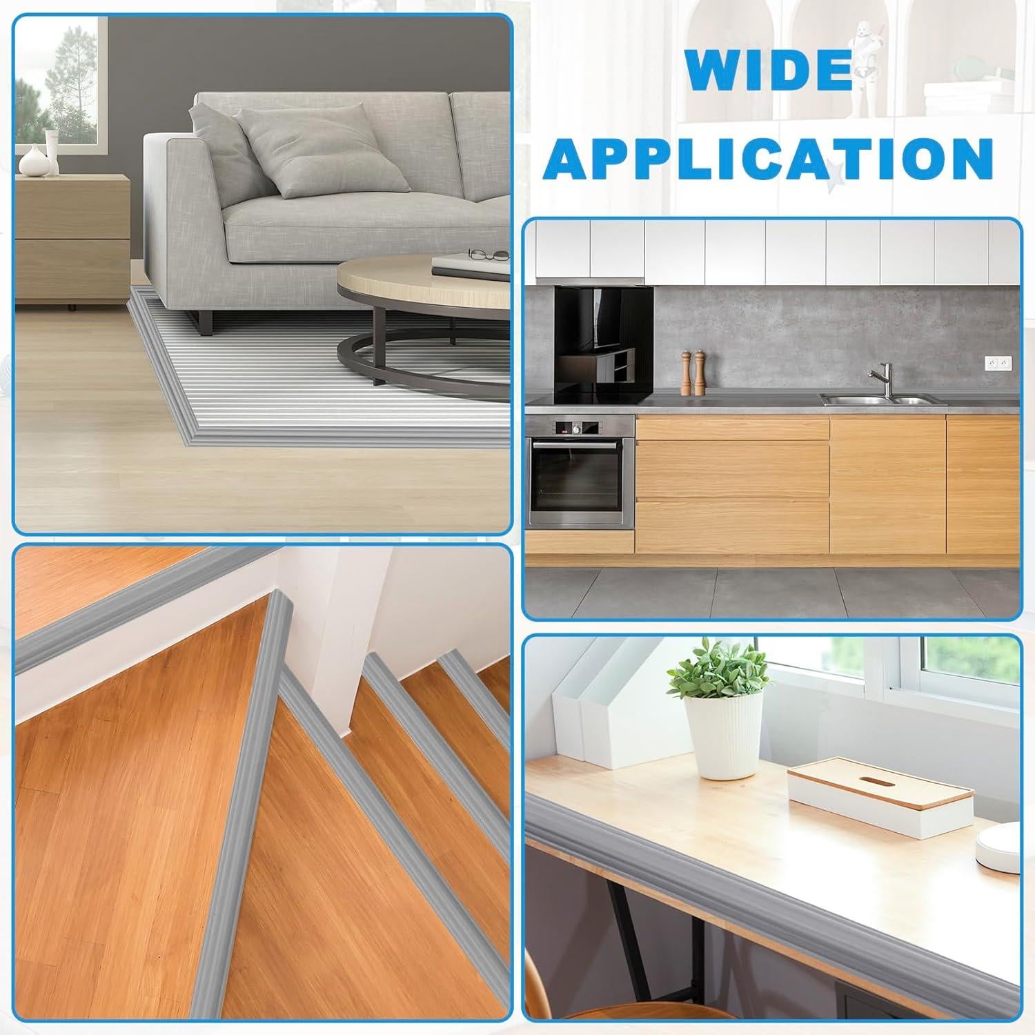 Protector de Esquina Autoadhesivo Heonay 4.1 cm x 3.05 m Gris