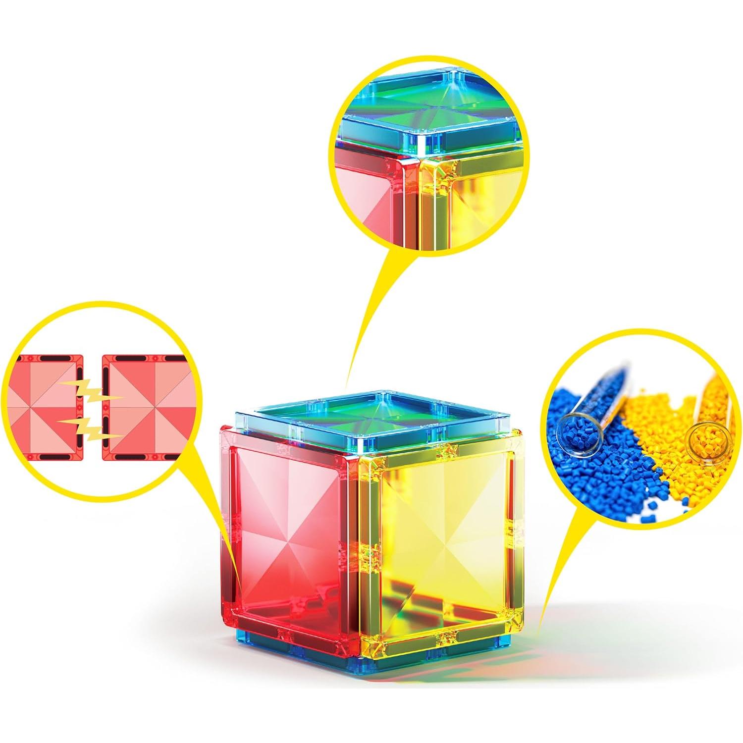 PicassoTiles Bloques Magnéticos Mini 12 Piezas Juguete STEM